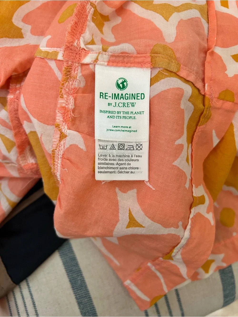 J. Crew Orange Floral Smocked Tie-Shoulder Maxi Dress
